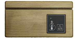 Кнопка R-CALL КДМ-44: вызов официанта и держатель меню (однокнопочный, светлый бук)